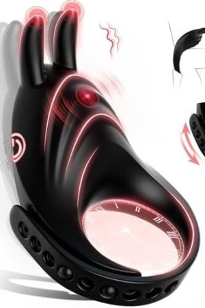 Vibrating Cock Ring Sex Toys For Men - Vibrating Penis Ring Adjustable Size Couples Male Sex Toys Clitoral Stimulator With 7 Vibration Modes, Rabbit Penis Ring Vibrator Couple Adult Sex Toy For Men