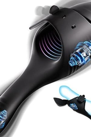 Male Masturbator Sex Toys For Men - Penis Vibrator Pocket Pussy With Fold Back Cover & Adjustable Buckle, Hands-Free Men'S Sex Toys With Dual Motors & 10 Vibration Modes, Adult Sex Toys For Men