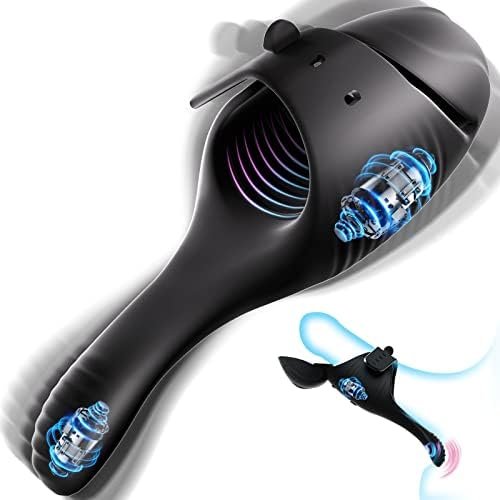 Male Masturbator Sex Toys For Men - Penis Vibrator Pocket Pussy With Fold Back Cover & Adjustable Buckle, Hands-Free Men'S Sex Toys With Dual Motors & 10 Vibration Modes, Adult Sex Toys For Men