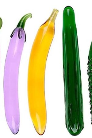 Glass Anal Butt Plug Crystal Butt Plug Fruit Vegetable Training Sets New Top Unique Design Adult Sex Toys Sm G-Spot Pleasure For Male Female Glass Dildo Suitable For Beginners And Advanced Players