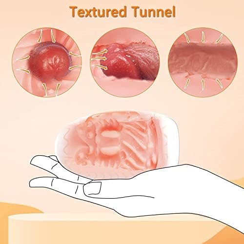 Male Masturbator Egg,Folanvoff Portable And Reusable Pocket Pussy Egg With Realistic Textured Vagina,Ultra Soft Stretchy Male Masturbators Cup,Adult Male Sex Toys For Men With 3D Lifelike Vagina - Image 2