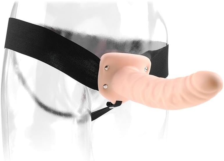 Fetish Fantasy Series 8" Hollow Strap-On, Flesh - Image 3