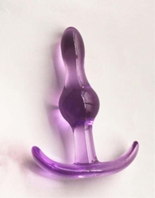 Silicone Anal Plug Waterproof Smooth Touch Anal G-Spot Sex Toys Beads For Women Men Model(Purple)