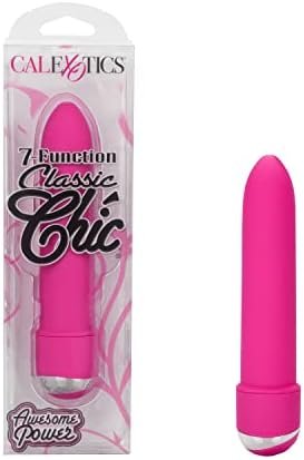 Calexotics 7-Function Classic Chic Mini Vibrator - Waterproof Sex Toys For Couples - Adult Vibe G Spot Massager - Pink
