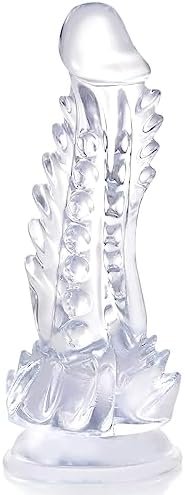 Wdrssfys Clear Dragon Dildo,8.5In Big Monster Dildo With Strong Suction Cup For Hands-Free Play, Adult Sex Toys For Women, Men