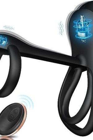 Vibrating Cock Ring Sex Toys - 3 In-1 Adult Couples Sex Toys Silicone Waterproof G-Spot, Clitoral Stimulator With 10 Vibration Modes For Women, Double Penis Ring For Men To Longer Harder Erection