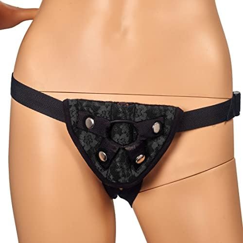 Blush Temptasia Vibrating Strap On Harness - One Size Fits Most - Silicone Cockring To Hold Dildo In Place - Pair It With A Pegging Dildo - Black - Image 3