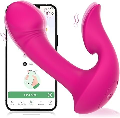 Women G-Spot Large Dildo Toy With App & Remote Control Dildo For Women Waterproof Adult Sex Toys Tongue Licking Vibrator Hand Held Wearable Clitoral Stimulator Vibrator For Couples Personal Massager