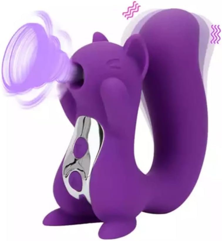 Dual Pleasure Squirrel Vibrator & Air-Pulse Clitoral Stimulator, Clitoral Sucking, Clit Vibrator, Pressure-Wave Technology, Waterproof, Rechargeable, Sex Toy Vibrator For Women & Couples (Hot Pink)