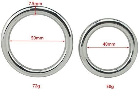 Discountone Stainless Penis Cock Rings Metal Ring For Male (L Id50Mm) - Image 2