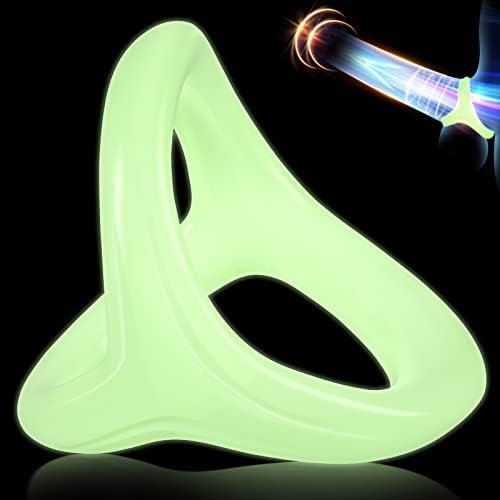 Silicone Penis Ring For Men, Adorime 3 In 1 Ultra Soft Stretchy Cock Ring Penis Enlargers, Sex Toy For Men, Black