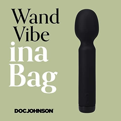 Doc Johnson – Wand Vibe In A Bag Collection, Adult Vibrating Massager, 10 Powerful Vibrations, Quiet Motor, Silicone, Usb Rechargeable, Length 6.5 Inch And Width 1.5 Inch (Black) - Image 3