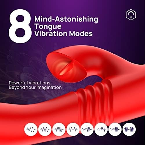 Kstasn Sex Toys - 4 In 1 Personal Massager For Women - Dildo Thrusting Vibrator & G Spot Vibrator & Licking & A-Spot Vibrator - Image 3
