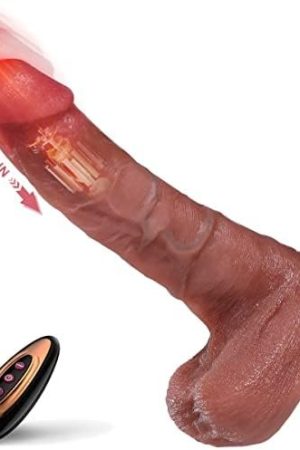 Realistic Dildo Thrusting Vibrator With 5 Thrusting Modes 9.5 Inch Vibrating G Spot Dildos Adult Sex Toys For Women With Strong Suction Cup