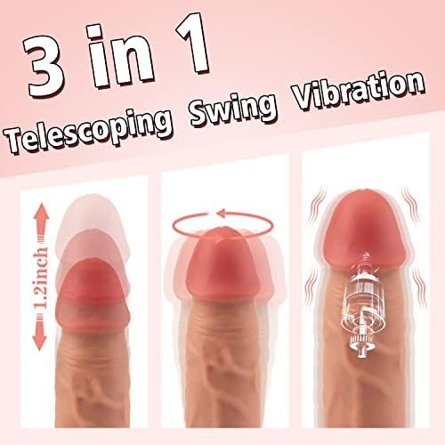 Thrusting Dildo Vibrator Sex Toys For Women, Vibrator Adult Sensory Toys Realistic Vibrating Dildos With 5 Thrusting & Rotating Actions 7 Vibrations, Sex Toys For Women And Men Anal Play 7.5 Inch - Image 2