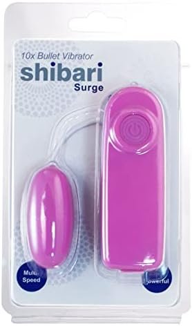 Shibari Surge Vibrator Bullet, Adult Sex Toy For Men Women And Couples, 10 Vibrating Pulse Patterns, Egg Vibrator, Easy To Use, Small, Portable, Quiet, Discreet, Water Resistant, Made Of Abs (Pink)