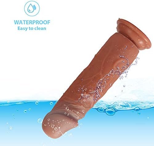 Anfei Hyper Realistic Big Dildo Over 9 Inches Giant Dildos Double Layered Silicone Penis Premium Sex Toys With Suction Cup - Image 3