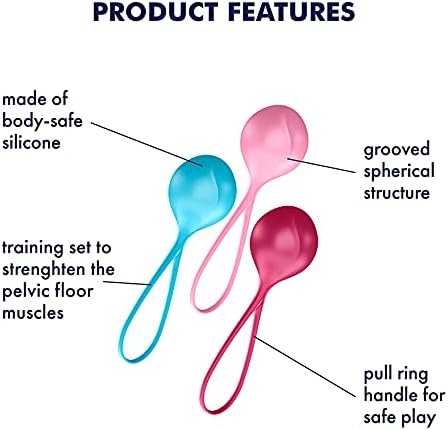 Satisfyer Power Balls - Kegel Ball Exercise Weights, Ben Wa Balls, Pelvic Floor Training, Tightening, Ideal For Beginners, 3-Piece Set (2.11-3.23 Oz.) - Image 2