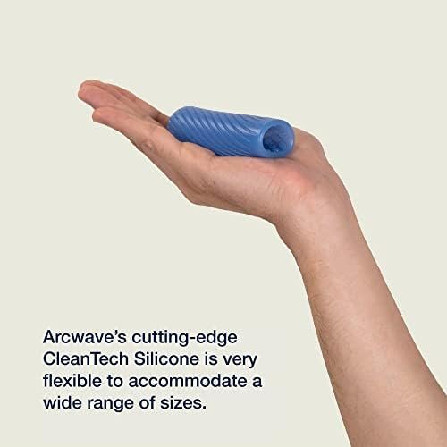 Arcwave Ghost Male Stroker - Male Masturbator With 4 Inch Reversible Sleeve - Multi-Textured Penis Sleeve - Clean Tech Silicone - Reusable & Easy Clean Adult Sex Toy - Blue - Image 3