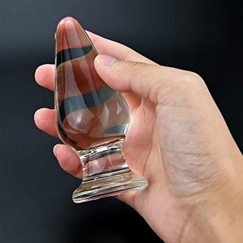 Glass Butt Plug 1.76 X 4.36 Inch Crystal Bum Plug - Image 2