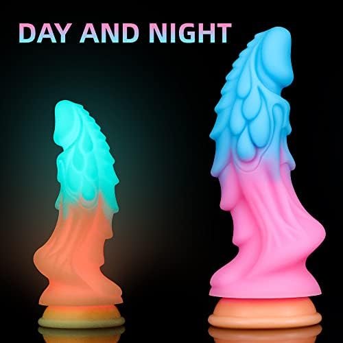 Luminous Dragon Dildo, 8.46 Inch Monster Realistic Dildo, Silicone Women G Spot Anal Prostate Dildo Anal Plug With Suction Cup Adult Sex Toy For Women Glow In The Dark - Image 3