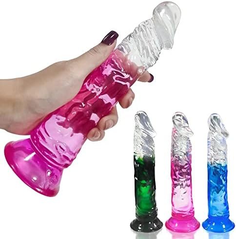 Dildobed Secret G Spot Adult Fun Toy, Female Adult Sexual Toy, 7.8 Inch Soft Jelly Dildo, Beginner And Male Anal Plug Sensory Toy Pseudopenis