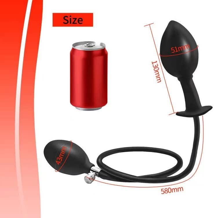 Silicone Expand Inflatable Anal Plug,Body-Safe Silicone Anal Balloon Pump With Quick Release Valve Stretch Anal Sex Toys For Beginners And Advanced Users - Image 2