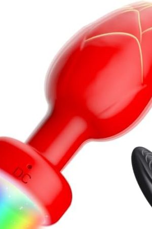 10 Modes Vibrating Butt Plug - Led Colorful Light Up Remote Control Anal Plug For Prostate Massage, Adult Sex Toys Black
