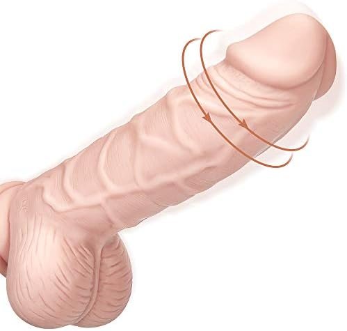 Realistic Vibrating Dildo With 3 Rotating Modes, Suction Cup Dildos With Upturned Glans And Thick Shaft, Lubisey Anal Sex Toys For G Spot Stimulation And Anal Pleasure Food Grade Silicone Penis