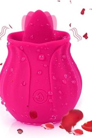 Sex Tongue For Licking, Rose Toy For Women Pleasure, Clitorals Stimulator, Electric Women Relaxing Toy, Woman Suction 10 Modes (Rose Red)