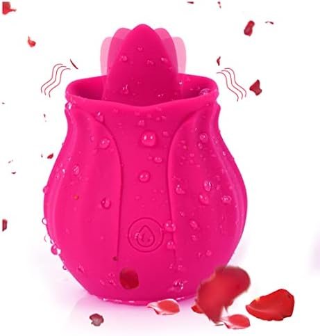 Sex Tongue For Licking, Rose Toy For Women Pleasure, Clitorals Stimulator, Electric Women Relaxing Toy, Woman Suction 10 Modes (Rose Red)