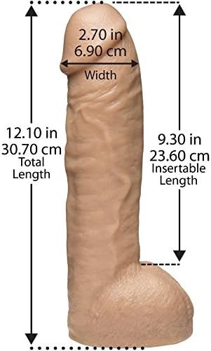 Doc Johnson Vac-U-Lock - Hung - Made Of R5 Pvc - 12 Inch Dildo With Massive 8.5 Inches Of Girth - F-Machine And Harness Compatible - Vanilla - Image 2