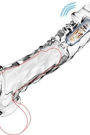 Kvevu Reusable Penis Sleeve With Vibrator Penis Ring,3.6 Inch Clear Penis Sleeve Cock Ring Extender Ultra-Soft Penis Enlarger For Couples Vibrating Dildo For Cock Enlarger Sex Toys For Men