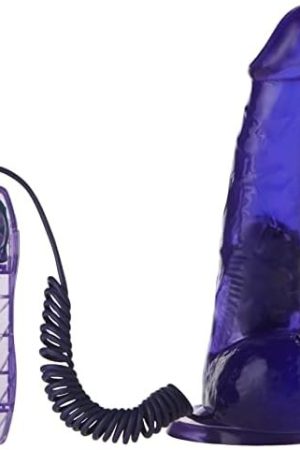 Vibrating Slim Jelly Dong With Suction Cup 7.5 Inch Sexy Purple