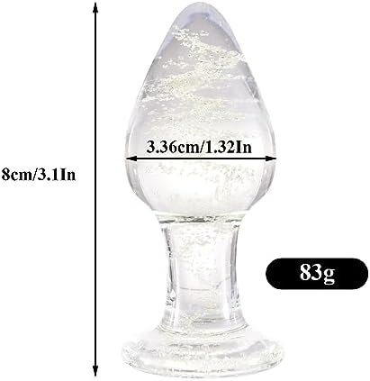 Luminous Glass Dildo,Crystal Anal Plug Anal Trainer Anal Expander Training Sex Toy - Image 2
