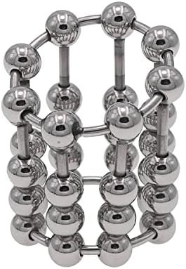 Selgurfos Stainless Steel Penis Ring Vaginal Dilator Glans Ring Enhancer Penis Wolverine Sleeve With Beads For Male Bondage Sex Toys (Extra Small 25-25Mm) - Image 2