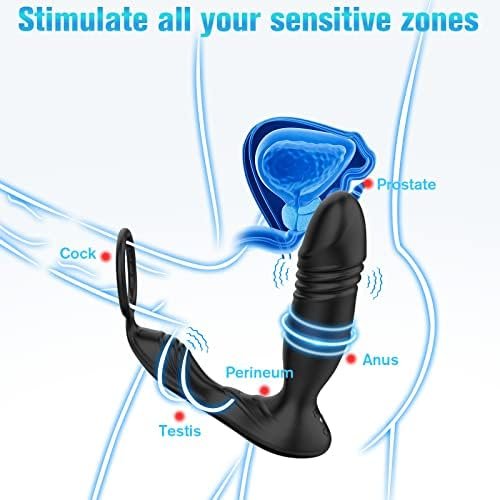 Anal Vibrator Prostate Massager With Penis Ring, Smart App & Remote Control Anal Sex Toy, 9 Thrusting Speed And 9 Vibrating Modes, Rechargeable Butt Plug G Spot Vibrator Adult Toy For Men And Couples - Image 2