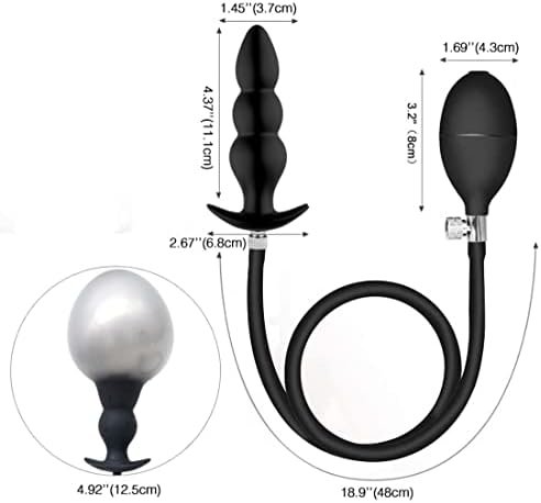 Anal Stimulate Handheld Aerated Enlarge Wand Small Anal Bead Waterproof Handheld Cordless Massager (3 Beads) - Image 2