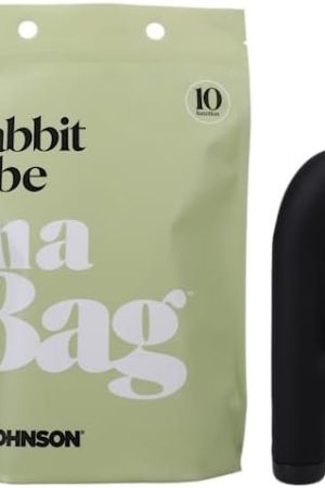 Doc Johnson โ Rabbit Vibe In A Bag Collection, Adult Vibrating Massager, 10 Powerful Vibrations, Quiet Motor, Silicone, Usb Rechargeable, Length 6.5 Inch And Width 1.5 Inch (Black)