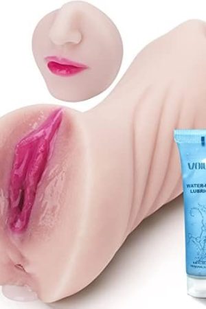 Voilty 3 In 1 Male Masturbator, Realistic Sex Doll Male Masturbation Cup With 3D Textured Interior, Oral Vagina Anal Sex Stroker, Strong Suction Pocket Pussy Blowjob Pleasure Adult Sex Toys For Men