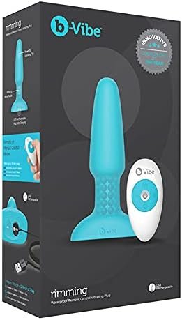 B-Vibe Rimming Plug 2 - Premium Vibrating Butt Plug That Offers 7 Rotating & 6 Vibrating Patterns, With 6 Intensity Levels (Insertable Size: 4.8” / 12.3 Cm X 1.5” / 3.8 Cm - Color: Teal)