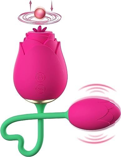 Rose Sex Toy Vibrators Dildo - 2In1 Adult Sex Toys For Women G Spot Vibrator With 5 Flapping 10 Vibrating Dildos, Female Couples Sex Toy For Clitoral Nipple Anal Sex Machine Stimulator For Woman