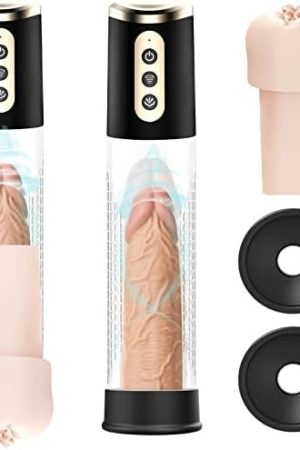 Penis Vacuum Pump, With Electric High-Vacuum For Penis Enlargement Extend Sex Toys, Aixoxo 4 Suction Intensities Penis Pump With Pocket Pussy For Male Masturbation, Automatic Stronger Bigger Erections
