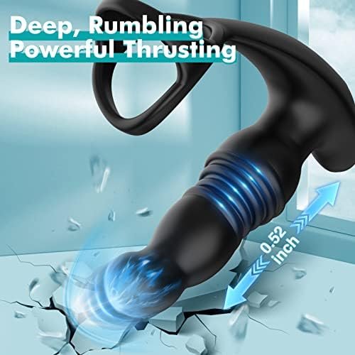 Thrusting Anal Vibrator Male Sex Toys, Prostate Massager With Cock Ring 7 Vibrating & 3 Thrusting Modes Sex Toys For Men, G-Spot Vibrator Remote Butt Plug Anal Adult Toys For Women And Couple Pleasure - Image 2