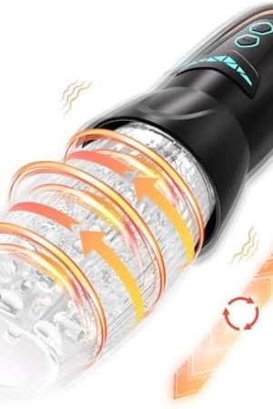 Automatic Male Masturbator Sex Toy With 10 Vibration, 8 Thrusting & Rotating Patterns, Pocket Pussies Male Sex Toys For Men, Penis Pump Male Stroker Adult Toy Pocket Pussy For Men, Adult Toys For Men