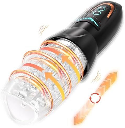Automatic Male Masturbator Sex Toy With 10 Vibration, 8 Thrusting & Rotating Patterns, Pocket Pussies Male Sex Toys For Men, Penis Pump Male Stroker Adult Toy Pocket Pussy For Men, Adult Toys For Men