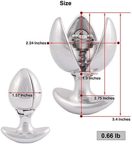 Ternence Metal Opening Lotus Anal Plugs Heavy Duty 304 Stainless Steel Adjustable Anus Lock Trainer Butt Expander With Handles Sex Toys Adult Games (Gs100) - Image 2