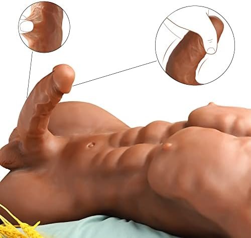 Penis Doll With Male Torso - Jaspik 16.8Lb Sex Doll With Realistic Dildo, Love Doll Female Masturbation Adult Sex Toys For Women Couple Lesbian Gay Threesome, Brown - Image 3