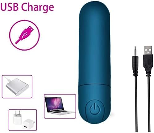 Bullet Vibrator For Women &10 Modes Nipple Clitorals Stimulator Usb Rechargeable- Waterproof Mini Massager For Adult Sex Toy (Blue) - Image 3