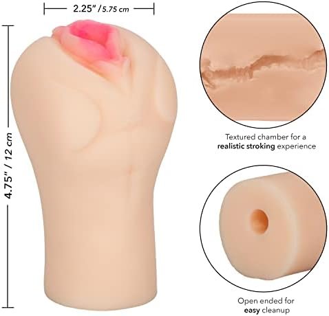 Calexotics Cheap Thrills The Harlot - Travel Sized Male Masturbator - Silicone Masturbation Sleeve - 4.75-Inch Adult Male Sex Toy - Ivory - Image 2
